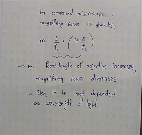 Solved example: magnifying power of compound microscope.